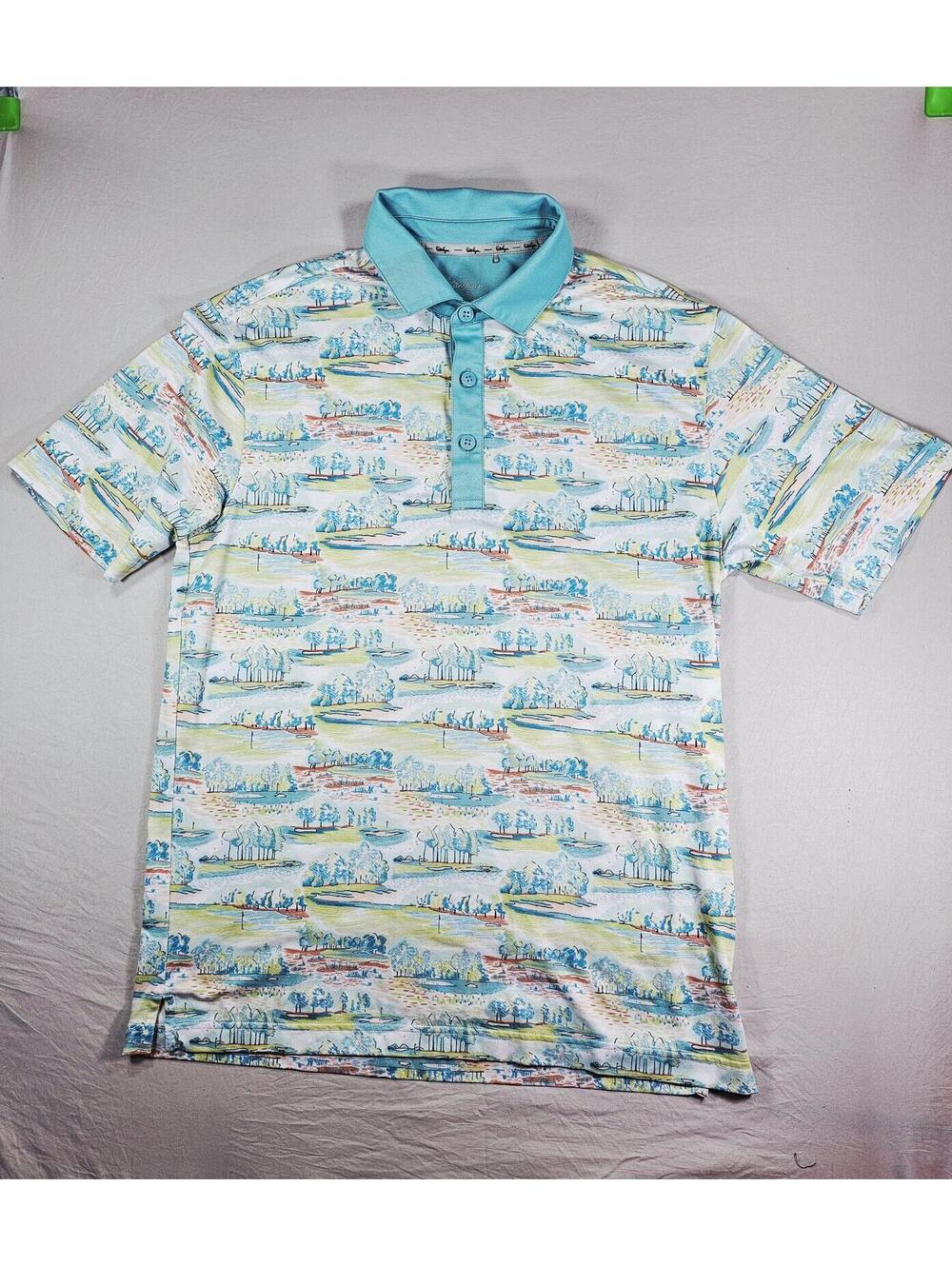 Walter Hagen Men's Scenic Print Polo Shirt - Size S